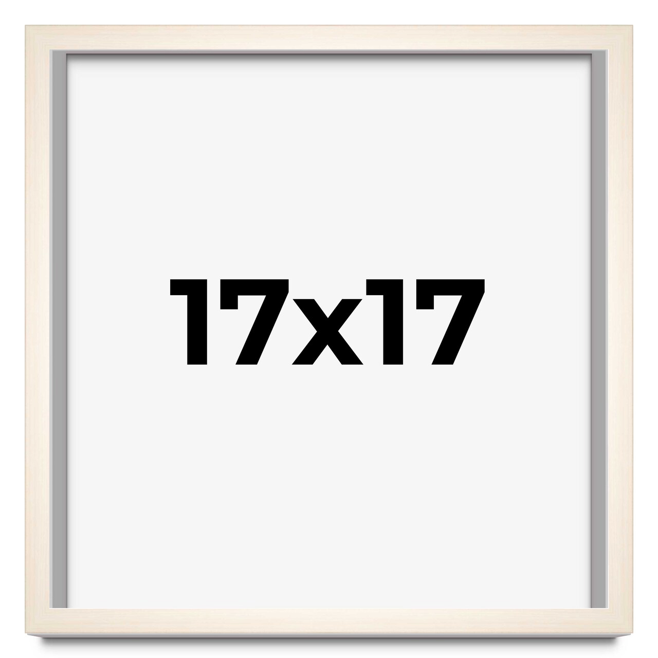 Square Minimalist White Picture Frame - UV Acrylic, Foam Board Backing, Hanging Hardware